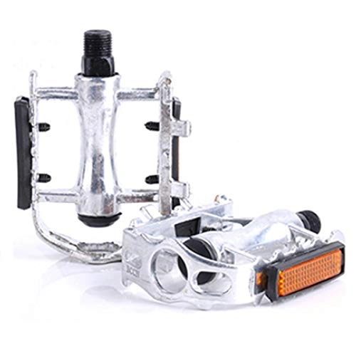 Mountain Bike Pedal : 8HAOWENJU Bicycle Pedals Aluminum Alloy Pedals 2 / Package Comfortable Four Colors To Choose From (Color : Silver)