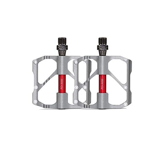 Mountain Bike Pedal : 8HAOWENJU Bicycle Pedals Universal Mountain Bike Pedal Platform Bicycle Super-sealed Bearing Aluminum Alloy Flat Pedal 9 / 16" (Color : Silver (urban road))