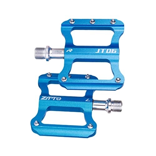 Mountain Bike Pedal : 9 / 16" Bike Flat Pedals, Lightweight Mountain Road Bicycle Platform Pedals DU Sealed Bearing Non-Slip BMX MTB Mountain Road Bicycle Pedals , Blue