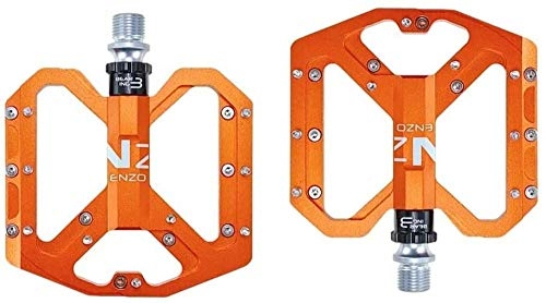 Mountain Bike Pedal : 9 / 16 inch bicycle pedals Non-slip trekking pedals Mountain bike pedals for road bike pedals with ultra-light aluminum alloy platform and 3 sealed bearings Nez-Orange