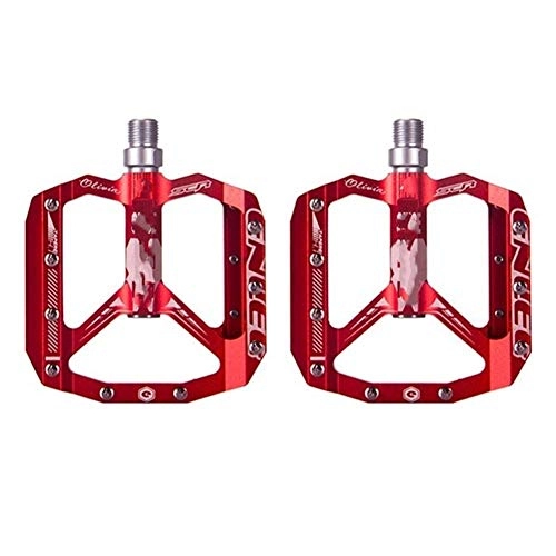 Mountain Bike Pedal : Aaren Bike Pedals Ultralight Durable Mountain Bike Pedal Sealed Bearings Easy Installation (Color : Red)