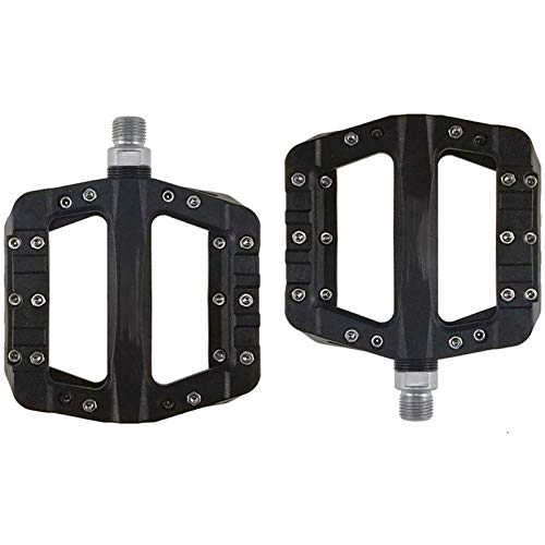 Mountain Bike Pedal : Adesign Bike Pedals, New Nylon Fabric Anti Slip Durable Mountain Bike Flat Pedals, Ultralight Anti-Skid Studs Pedals To Maximize Traction and Grip