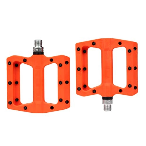 Mountain Bike Pedal : Ahagut Bicycle Pedals Mountain Bike Road Bike Bicycle Pedals Non-Slip Trekking Pedals with Axle Diameter 9 / 16 Inch (Orange)