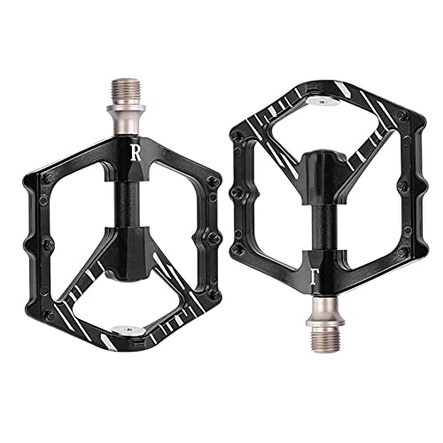 Mountain Bike Pedal : AHGSGG Aluminum Alloy Pedals, Mountain Bike Pedals with Chromium Molybdenum Steel Bearings, Suitable for Road Bikes and Mountain Bikes, for Outdoor Riding and Competition