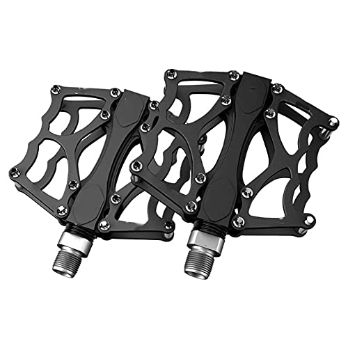 Mountain Bike Pedal : AHGSGG Pedals, Bicycle Aluminum Pedals with Cleats, Bicycle Pedals with Widened Treads, Suitable for Outdoor Riding，for Road Bikes, Mountain Bikes and Folding Bikes
