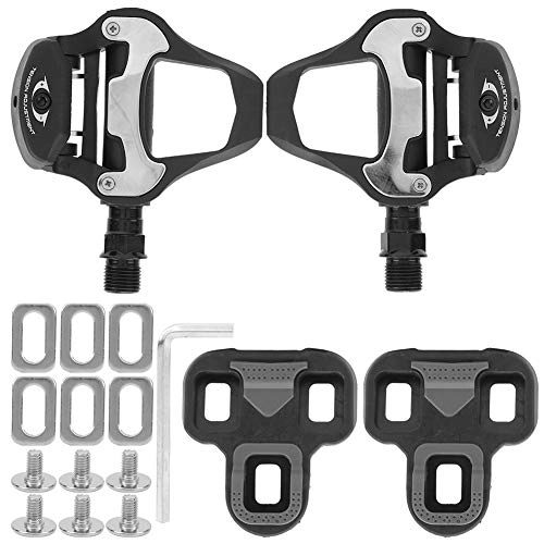 Mountain Bike Pedal : Alomejor Bike Self‑Locking Pedal Mountain Bike Bicycle Cleat Set with Wrench Screws and Locking Buckle Slice
