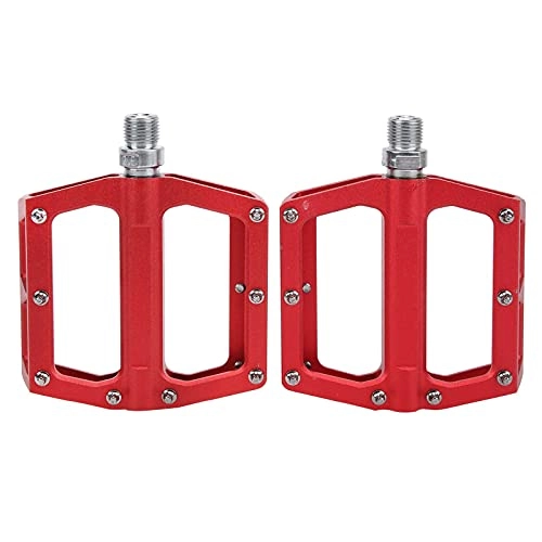 Mountain Bike Pedal : Alomejor Mountain Bike Pedals Bicycle Platform Flat Pedals Non‑Slip Bicycle Pedals Cleats Replacement(red)