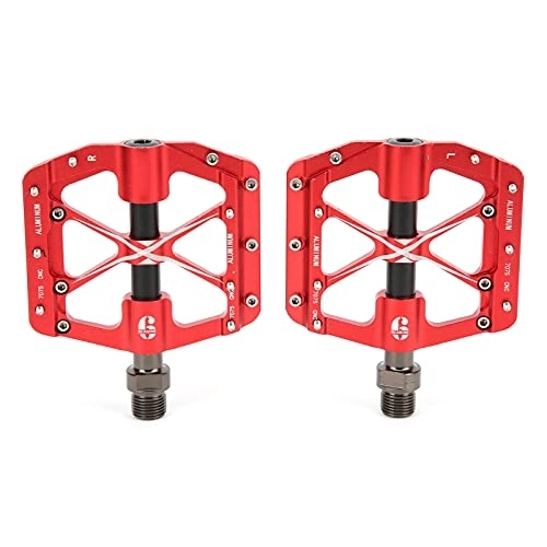 Mountain Bike Pedal : Alomejor Mountain Bike Pedals, Widen the Pedal Sealed Bearing Bicycle Pedal for Folding Bike(red)