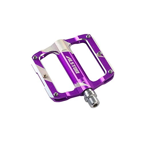 Mountain Bike Pedal : Alston 3 Bearing Mountain Bike Pedals, Ultra Strong Colorful Cr-Mo CNC Machined 9 / 16" MTB BMX Pedals 1 Pair (306-Purple)