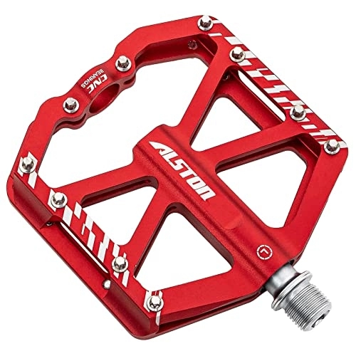 Mountain Bike Pedal : Alston Mountain Bike Pedals 3 Sealed Bearing Colorful Machined Cycling Ultra Strong Spindle Alloy Non-Slip Lightweight Pedal for MTB and Road Bike 9 / 16