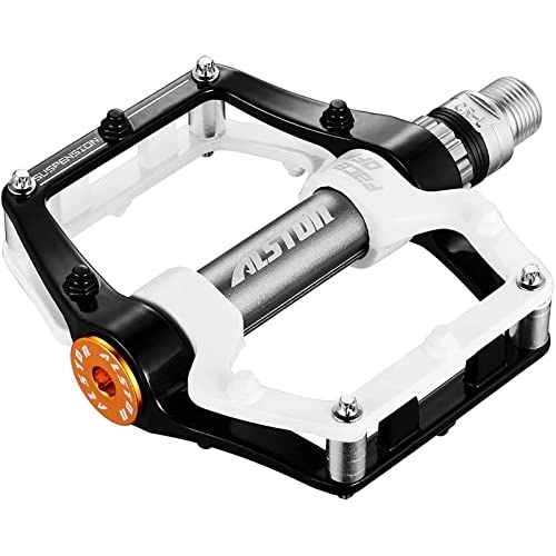 Mountain Bike Pedal : Alston Road Bicycle MTB Aluminum Strong Pedal, Super Powerful CR-MO 9 / 16" Spindle, Three Pcs Ultra Sealed Bearings FACE Off Pedals