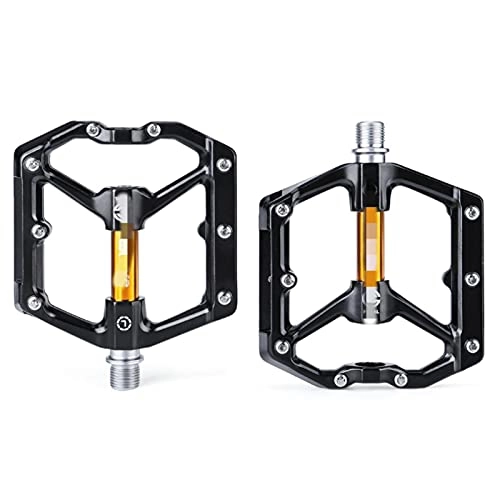 Mountain Bike Pedal : Aluminium Alloy Mountain Bike Bicycle Pedals Cycling Ultralight 4 Bearings Pedals Bike Pedals Flat (Color : A)