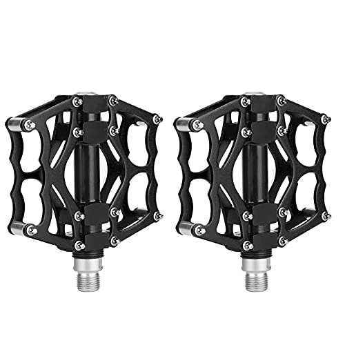 Mountain Bike Pedal : Aluminium Alloy Mountain Bike Road Bicycle Pedals Replacement Pedals Mountain Bike Pedals (Color : Noir, Size : 11.8x10.5x2.7cm)