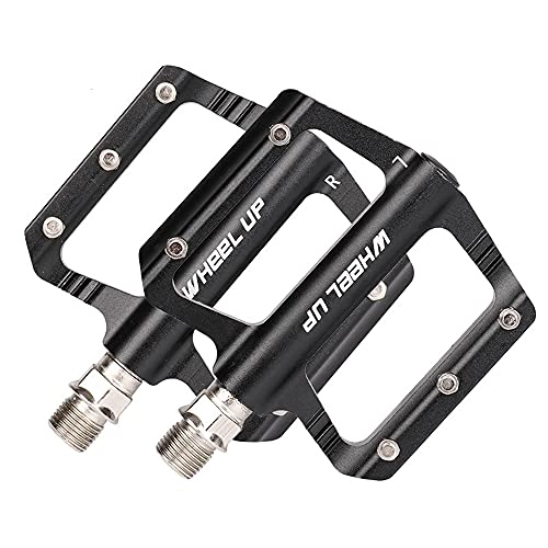 Mountain Bike Pedal : Aluminum alloy Bike Pedals, Mountain Bike Pedal 3 Bearing Aluminum Alloy Anti-skid MTB BMX Pedals for Road Bike 9 / 16 inch Cycle Flat Pedal