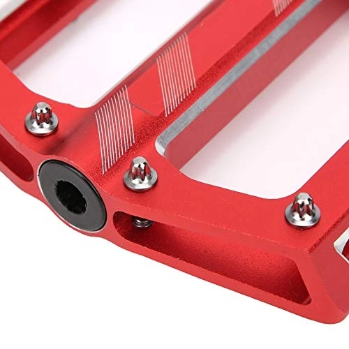 Mountain Bike Pedal : Aluminum Alloy Material Bearings Pedal, Stable Reliable Performance Practical Bike Adapter Parts for Junior Bicycle City Bicycle(13 * 12 * 6cm-red)