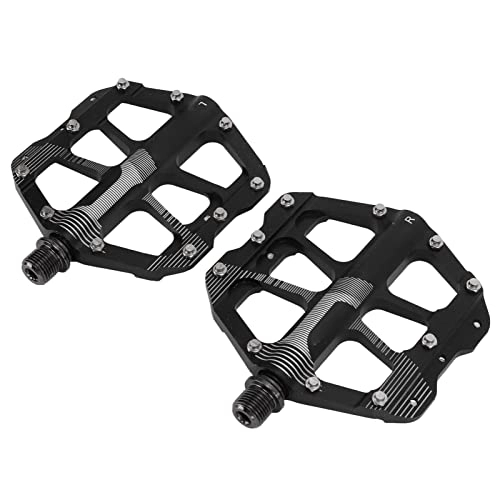 Mountain Bike Pedal : Aluminum Alloy Pedals, Loose Prevention Dustproof 107mm Widen Tread Universal Thread Bicycle Sealed Bearing Pedals for Mountain Bike