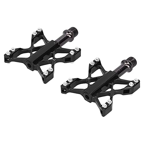 Mountain Bike Pedal : Aluminum Platform Bicycle Pedal, S-Shaped Shape Bicycle Flat Pedals with Strong Grip for Mountain Bike Road Bikes