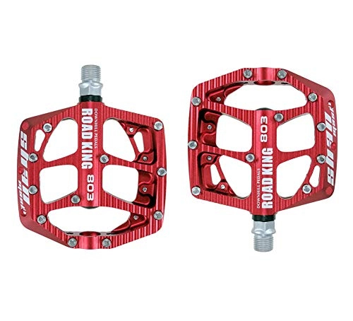 Mountain Bike Pedal : Anabei Bicycle pedals, mountain bikes, flat pedals, comfortable and generous, Red
