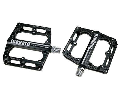 Mountain Bike Pedal : Anabei Mountain bike flatbed wide pedal bicycle pedal aluminum alloy lightweight pedal comfortable, Black