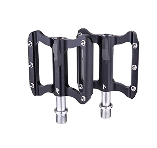 Mountain Bike Pedal : ANASRI TTRS store Anti-slip Ultralight Bicycle Pedal Road Mountain Bike Smooth Bearings Flat Pedals Fit For Mountain Road Bike Accessories (Color : Black)