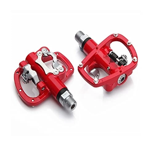 Mountain Bike Pedal : ANASRI TTRS store FIT FOR R120B MTB Mountain Bike Clipless Pedals With Cleats SPD Compatible Bicycle Aluminum Alloy Auto-lock Self-locking Pedal (Color : R120B Red)