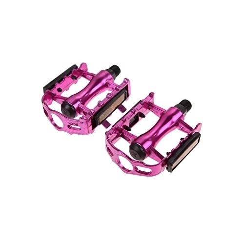 Mountain Bike Pedal : ANASRI TTRS store Mountain Bike Pedals, 9 / 16-Inch Boron Steel Spindle With Reflector Replacement Non-Slip Lightweight Fit For Road BMX Fit For MTB Bike (Color : Hot pink)