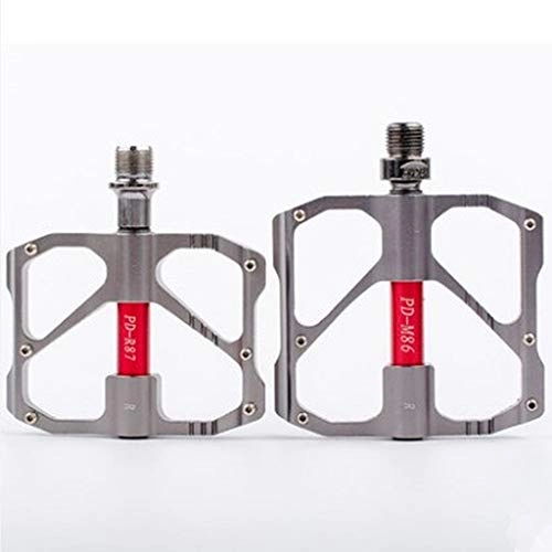 Mountain Bike Pedal : ANLD Pedal bicycle pedal aluminum alloy bearing road bike ultra-light aluminum alloy plate pedal with 3 super-sealed bearings, suitable for mountain bikes, road bikes Send installation tool, Chrome