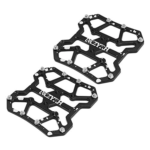 Mountain Bike Pedal : anruo 1 pair Mountain bike mountain bike clipless pedal platform adapter for universal compatible SPD bicycle parts aluminum alloy Black