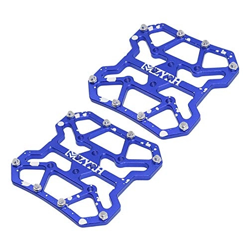 Mountain Bike Pedal : anruo 1 pair Mountain bike mountain bike clipless pedal platform adapter for universal compatible SPD bicycle parts aluminum alloy Blue