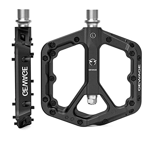 Mountain Bike Pedal : ANTHEP Motorbike Footrests Mountain Bike Pedal Sealed Bearing Flat Foot Cleat Riding Non-slip Widened Mtb Bicycle Pedal (Color : Onecolor)