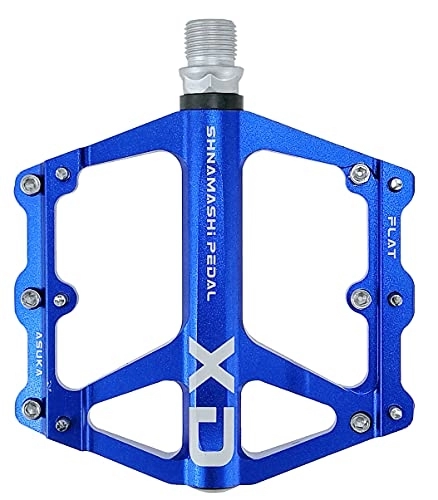 Mountain Bike Pedal : ANTHEP Motorbike Footrests Mountain Non-Slip Bike Pedals Platform Bicycle Pedals 9 / 16" 2DU Bearings Road Bike Pedal (Color : XD blue)