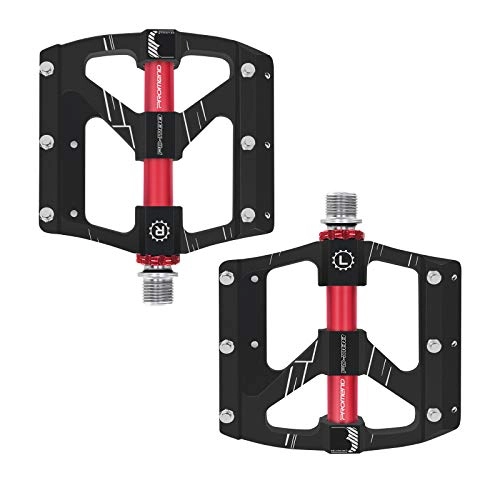 Mountain Bike Pedal : ANVAVA Mountain Bike Pedals, 3 Sealed Bearings Ultra Strong Colorful Cr-Mo Aluminum Alloy CNC Machined 9 / 16" Non-Slip for Road BMX MTB Fixie Mountain Bikes