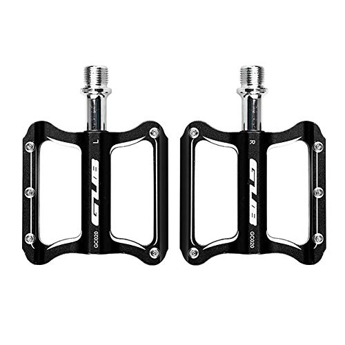 Mountain Bike Pedal : ANYWN Mountain Bike Pedals Bicycle Pedal, Bike Pedal Bicycle Platform Flat Pedals Cycling Ultra Sealed Bearing Aluminum Alloy Pedal for Road Mountain Bike 9 / 16", Black