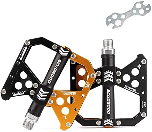 Mountain Bike Pedal : Aocase Mountain Bike Pedals with Wrenches Bicycle Non-Slip Aluminum Alloy Pedals Sealed Bearing Platform Pedals for BMX MTB 9 / 16", W