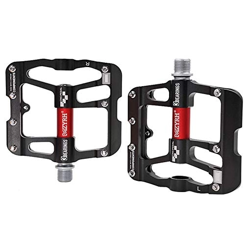 Mountain Bike Pedal : AORUEY Bike Pedals Mountain Bike Pedals New Aluminum Antiskid Durable Mountain Bike Pedals Road Bike Hybrid Pedals With Free Installation Tool (Color : Black, Size : Free size)