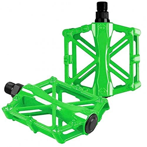 Mountain Bike Pedal : Aouoihnb 2Pcs Bike Pedals Durable Stable For Mountain Bike Road Bike (Color : Green)