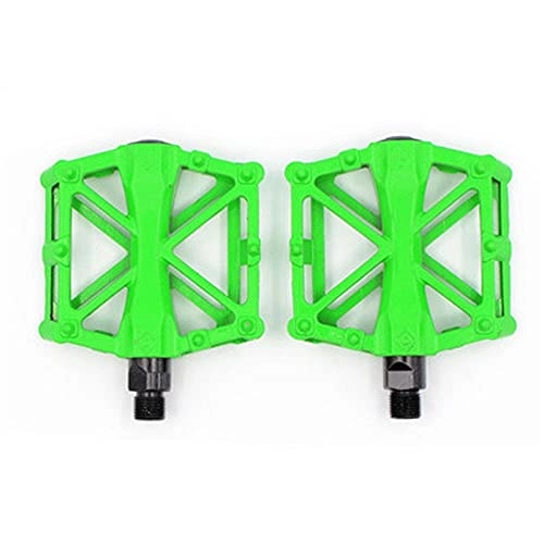 Mountain Bike Pedal : AQCRS 1 pair Ultralight Double ball aluminum alloy Sealed widen mountain bike pedal accessories Anti-slip Bicycle Pedals (Color : D)