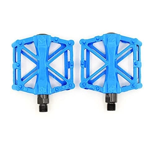 Mountain Bike Pedal : AQCRS 1 pair Ultralight Double ball aluminum alloy Sealed widen mountain bike pedal accessories Anti-slip Bicycle Pedals (Color : E)