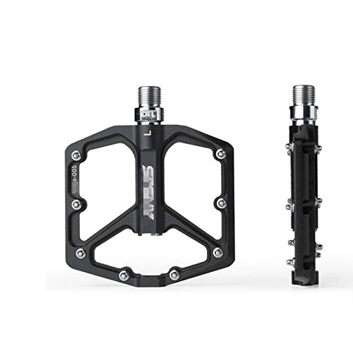 Mountain Bike Pedal : AQNPYR 3 Bearings Mountain Bike Pedals Platform Bicycle Flat Alloy Pedals 9 / 16 Pedals Non Slip Alloy Flat Pedals