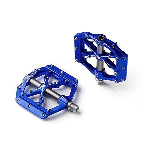 Mountain Bike Pedal : AQNPYR 3 Bearings Mountain Bike Pedals Platform Bicycle Flat Alloy Pedals 9 / 16; Pedals Non Slip Alloy Flat Pedals