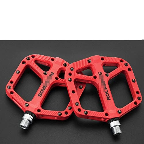 Mountain Bike Pedal : AQNPYR Bicycle Pedal Road BMX Mountain Bike Flat Pedals Nylon Multi Colors MTB Cycling Sports Ultralight Accessories 355g