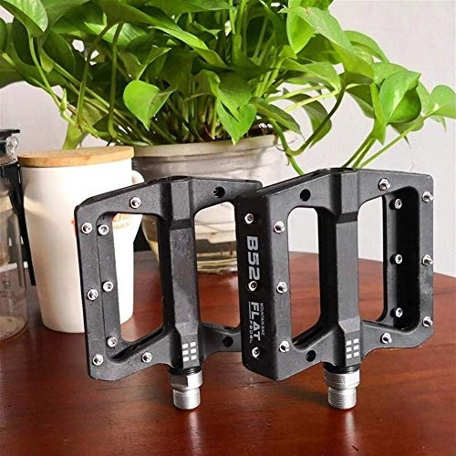 Mountain Bike Pedal : Aquila Durable 1 Pair Nylon Pedals Ultra Light Bicycle Pedals Bearings Cycling Pedals Mountain Bike Folding Bike Pedals (Color : Black)