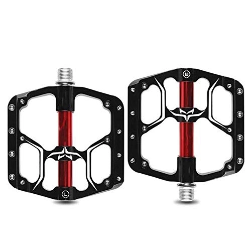 Mountain Bike Pedal : Aquila Durable Flat Bike Pedals Road Sealed Bearings Bicycle Pedals Mountain Bike Pedals Wide Platform Accessories ( Color : Black )