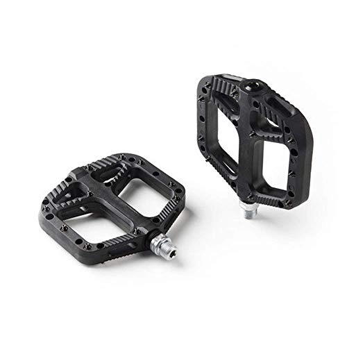 Mountain Bike Pedal : Aquila Durable Pedals Mountain Bike Pedals Lightweight Nylon Fiber Bicycle Platform Pedals For 9 / 16" ( Color : Black )