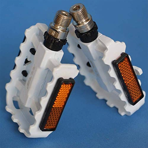 Mountain Bike Pedal : Aquila E-bike Durable Bicycle Pedal, Sealed Bearing Ultra-light Take Reflective Board Mountain Bike Pedals, For All Types The Bike ( Color : White , Size : Pedal )
