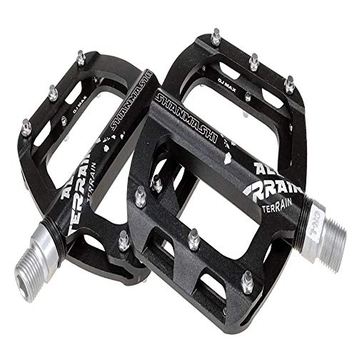Mountain Bike Pedal : Ariyalk Bike Pedals, Set of 2 Aluminum Alloy Cycling Hybrid Pedals for Mountain Road City Bikes, 9 / 16" Thread Spindle, Fits Most Adult Bicycles Non-Slip
