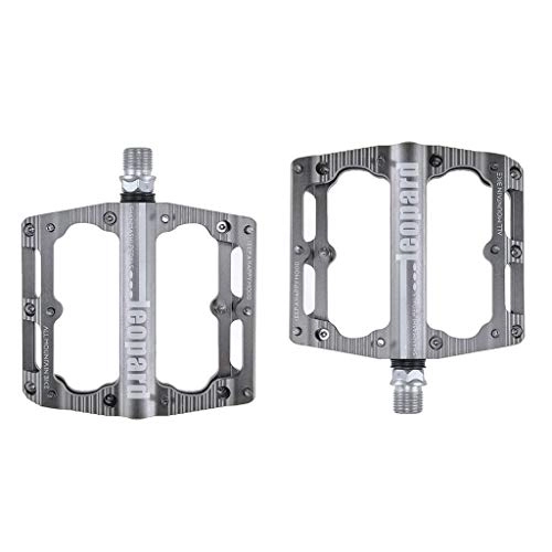 Mountain Bike Pedal : ASKLKD Bike Pedals Super Bearing Bicycle Platform Non-Slip 9 / 16 Inch Hybrid Pedals for Suitable for Mountain Bikes Road Bikesetc 1 Pair Cycling accessories (Color : Titanium)