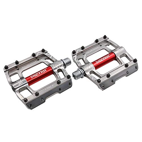 Mountain Bike Pedal : ASUD Bicycle Pedals, Waterproof and dustproof Bike Pedals 9 / 16 Cycling Sealed Bearing Bicycle Pedals (109 * 92 * 93mm), Silver