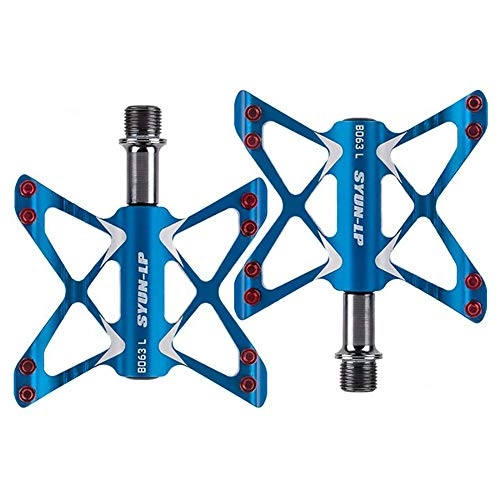 Mountain Bike Pedal : ASUD Bike Bicycle Pedals, Lightweight Non-Slip, Cycling Pedal for 9 / 16 Road Mountain BMX MTB Bike, Blue