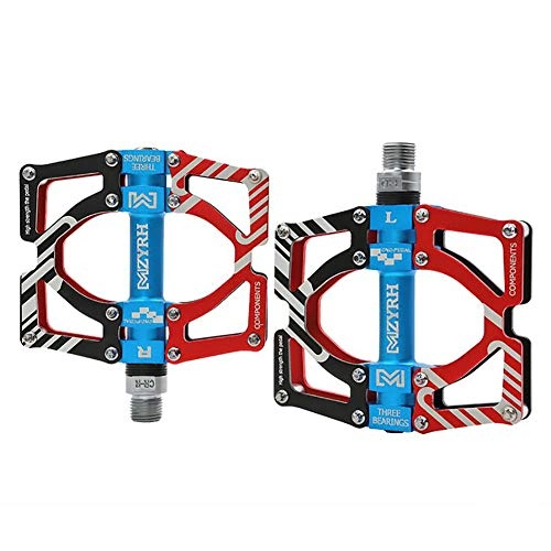 Mountain Bike Pedal : ASUD Bike Pedals EZ-Y08 9 / 16 Cycling Sealed Bearing Bicycle Pedals Suitable for mountain bikes, road bikes, triathlons, general bicycles, etc, Red